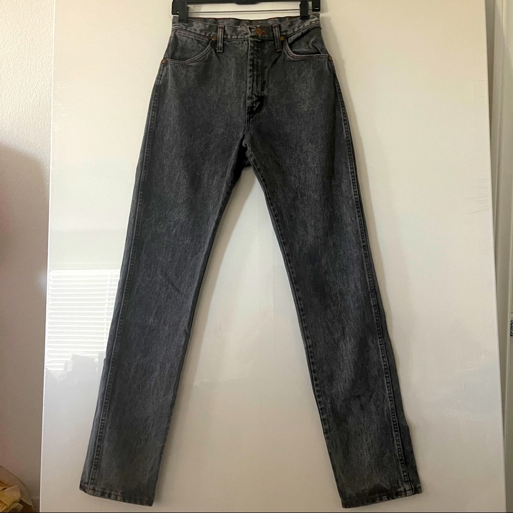 Vintage Original Wrangler Black Stone wash High -rise Mom jeans 11/ 25-26